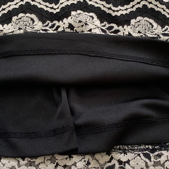 Material Girl Dress Brooklyn Caviar Black Faux Leather Lace Cut Out Mini Small - Picture 11 of 13